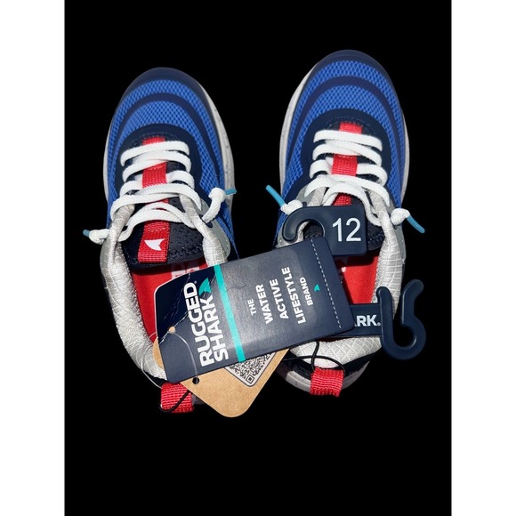 Rugged Shark Boy's Active Athletic Sneakers Walking Shoes Blue Size 12 - Picture 8 of 10